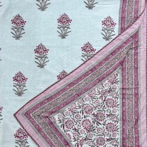 Pure Mulmul Cotton Reversible Hand Block Dohars