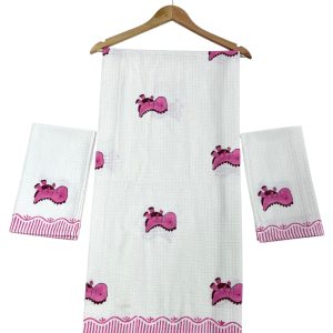 Kids Hand Block Waffle Towel Set