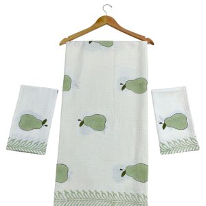 Kids Hand Block Waffle Towel Set