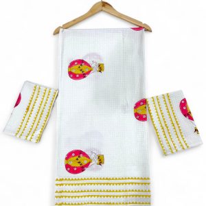 Kids Hand Block Waffle Towel Set