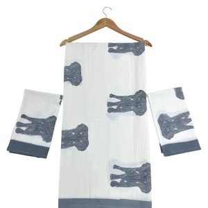Kids Hand Block Waffle Towel Set